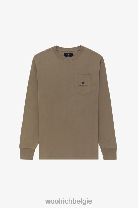 T-shirt met lange mouwen en grafische print op de rug Aime Leon Dore Woolrich Heren 8TTN0778 winter takje kleding