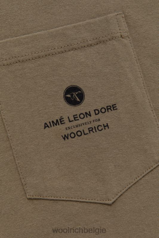 T-shirt met lange mouwen en grafische print op de rug Aime Leon Dore Woolrich Heren 8TTN0778 winter takje kleding