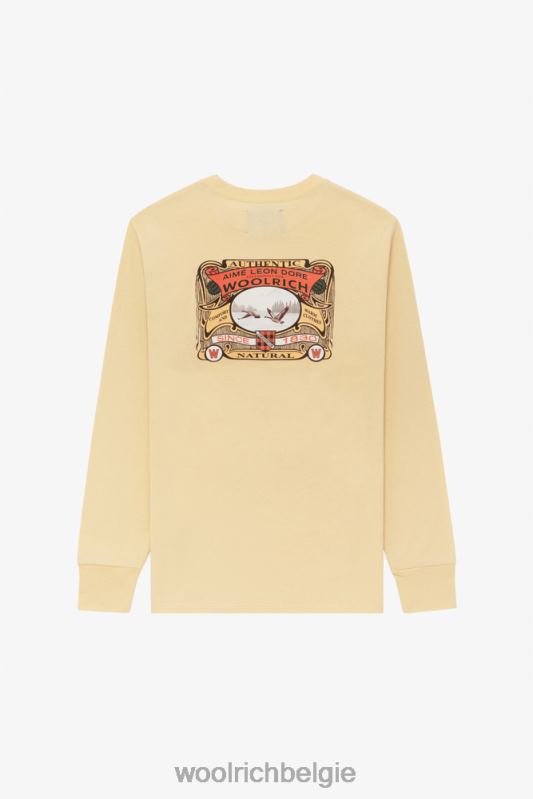 T-shirt met lange mouwen en grafische print op de rug Aime Leon Dore Woolrich Heren 8TTN0779 rietje kleding