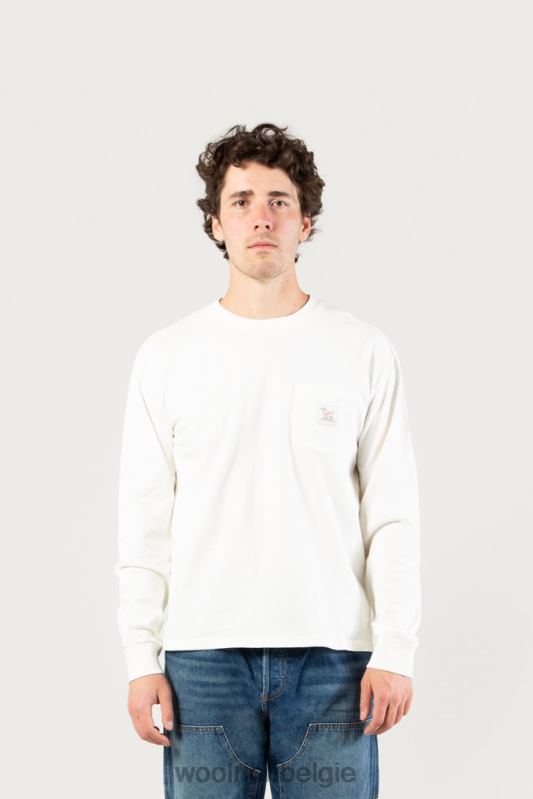 T-shirt met lange mouwen van puur katoen - een dezer dagen Woolrich Heren 8TTN0618 bot kleding