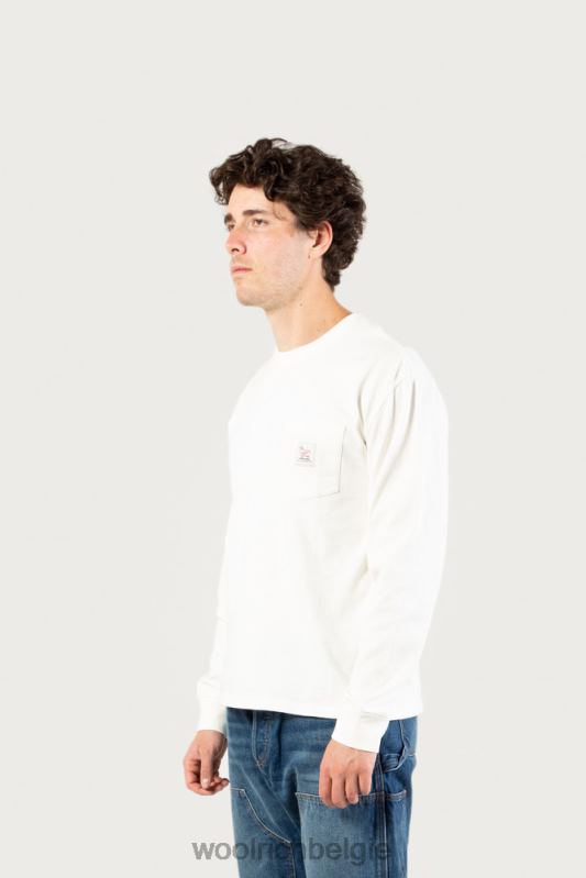 T-shirt met lange mouwen van puur katoen - een dezer dagen Woolrich Heren 8TTN0618 bot kleding