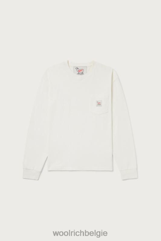 T-shirt met lange mouwen van puur katoen - een dezer dagen Woolrich Heren 8TTN0618 bot kleding
