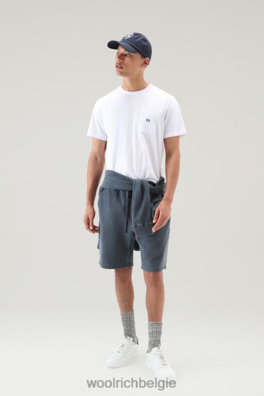 T-shirt van puur katoen met borstzak Woolrich Heren 8TTN0413 Helder wit kleding