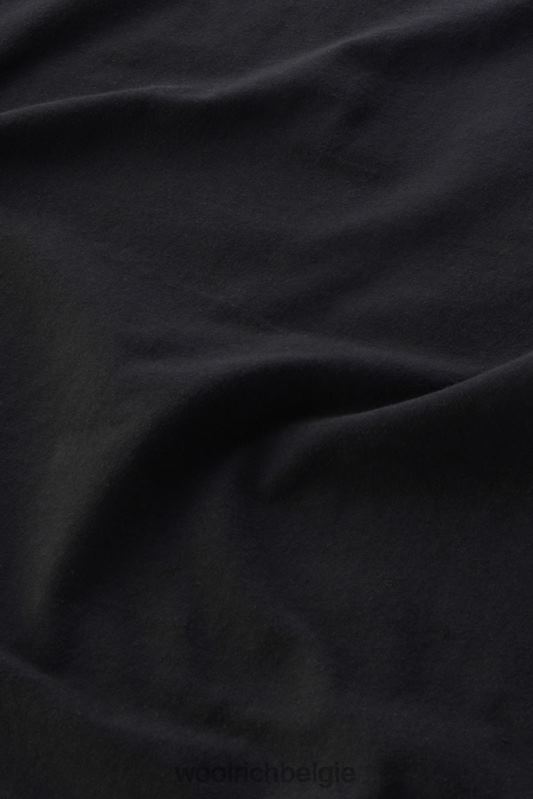 T-shirt van puur katoen met borstzak Woolrich Heren 8TTN0616 zwart kleding