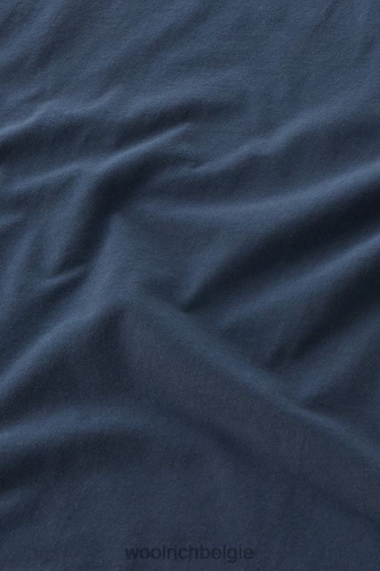 T-shirt van puur katoen met camouflage schapenlogo Woolrich Heren 8TTN0563 Melton blauw kleding