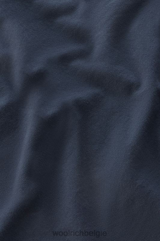 T-shirt van puur katoen met geanimeerd schapenlogo Woolrich Heren 8TTN0417 Melton blauw kleding