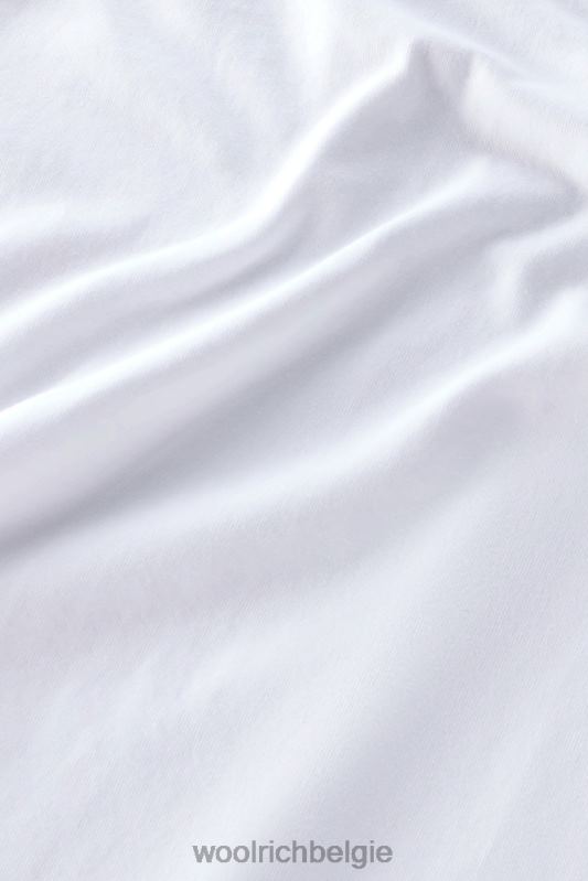 T-shirt van puur katoen met geanimeerd schapenlogo Woolrich Heren 8TTN0428 Helder wit kleding