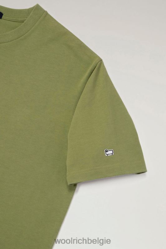 Tiny House T-shirt van puur katoen Woolrich Heren 8TTN0523 olijf kleding