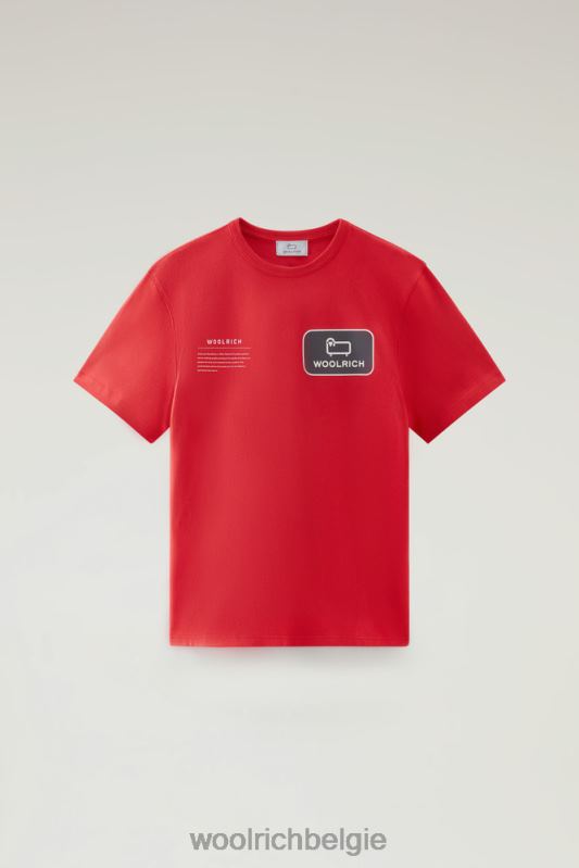 Trails T-shirt van puur katoen Woolrich Heren 8TTN0469 Rode lucht kleding