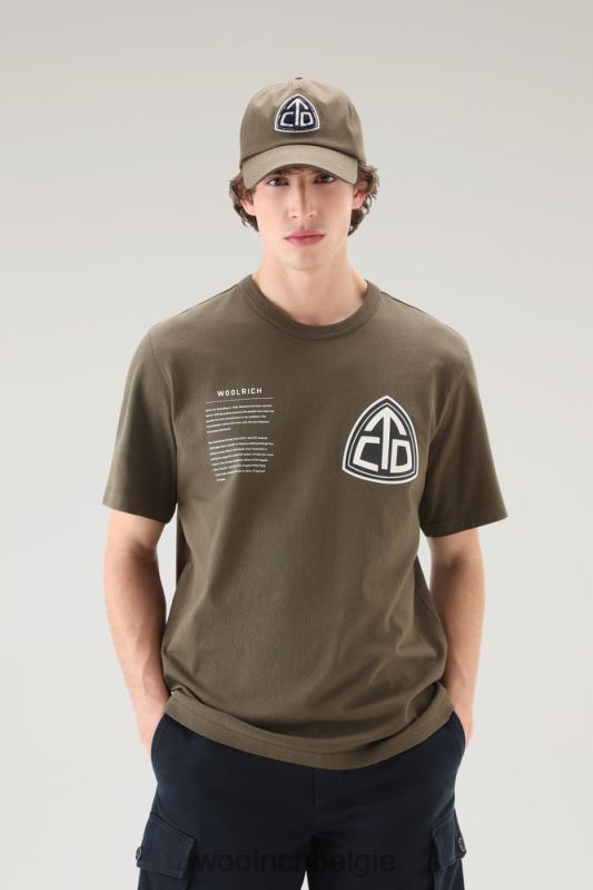 Trails T-shirt van puur katoen Woolrich Heren 8TTN0571 donkergroen kleding