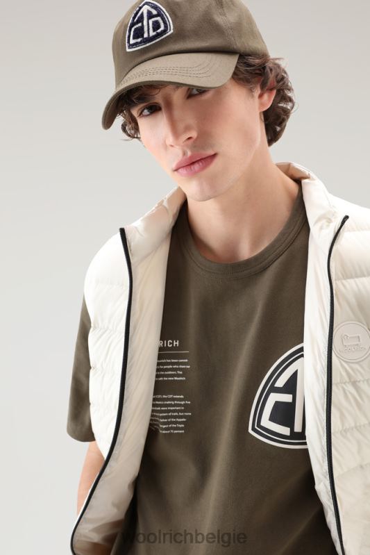Trails T-shirt van puur katoen Woolrich Heren 8TTN0571 donkergroen kleding