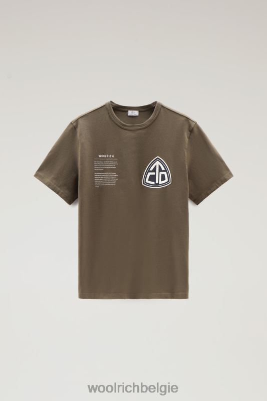 Trails T-shirt van puur katoen Woolrich Heren 8TTN0571 donkergroen kleding