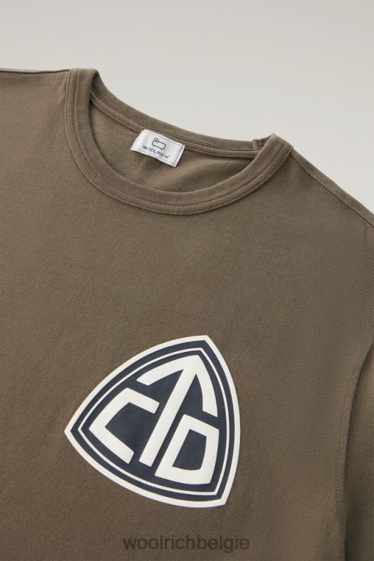 Trails T-shirt van puur katoen Woolrich Heren 8TTN0571 donkergroen kleding