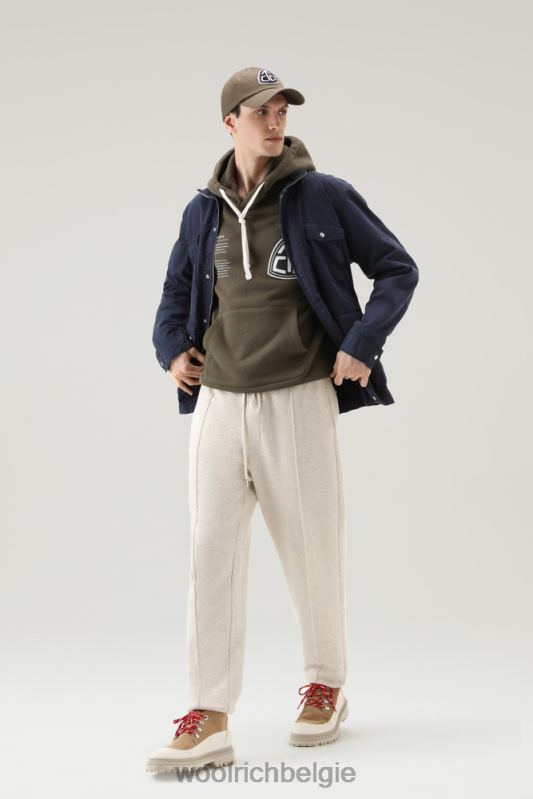 Trails hoodie van puur katoen Woolrich Heren 8TTN0419 donkergroen kleding