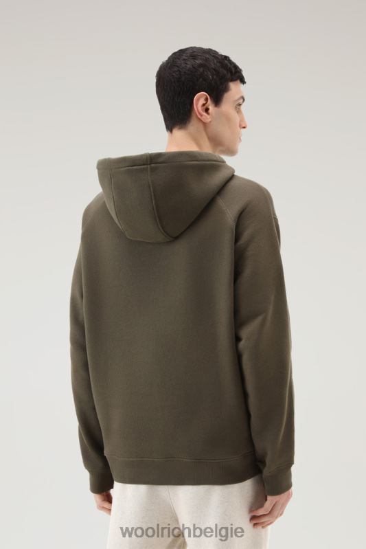 Trails hoodie van puur katoen Woolrich Heren 8TTN0419 donkergroen kleding