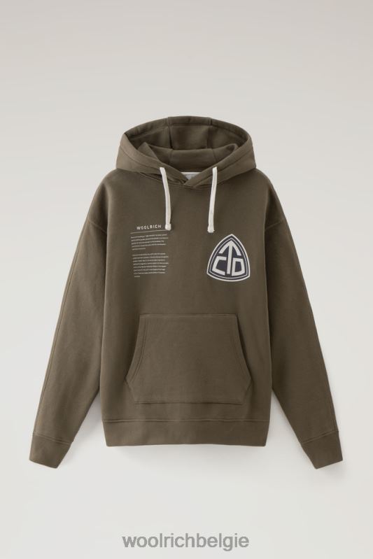 Trails hoodie van puur katoen Woolrich Heren 8TTN0419 donkergroen kleding