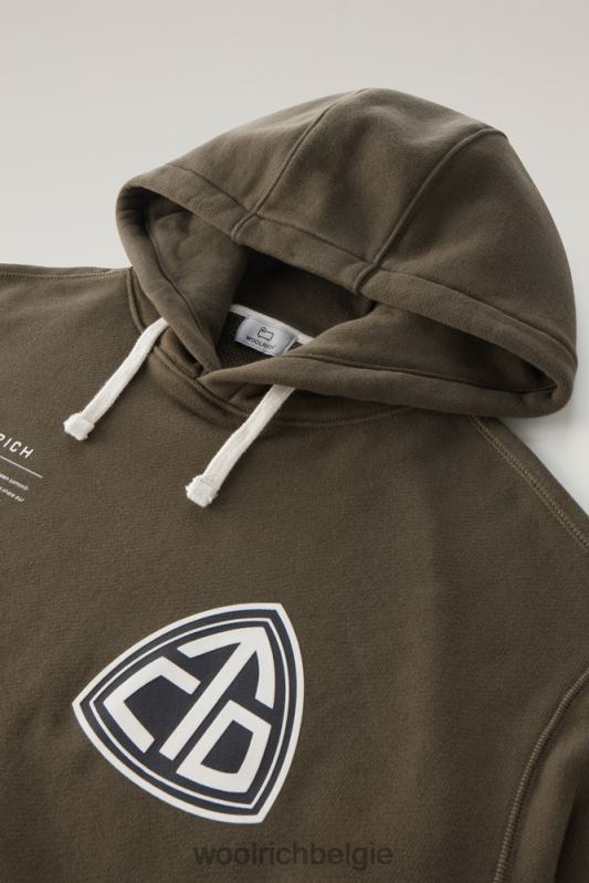 Trails hoodie van puur katoen Woolrich Heren 8TTN0419 donkergroen kleding