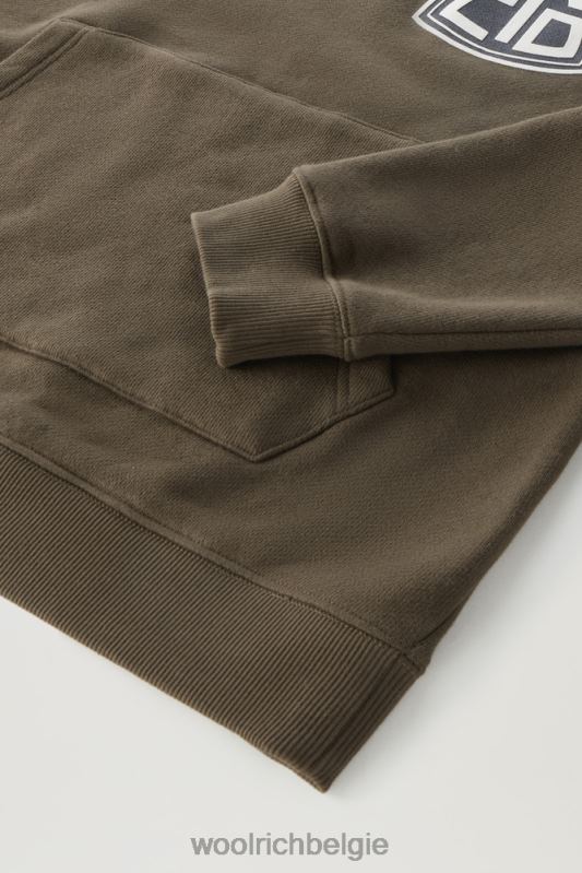 Trails hoodie van puur katoen Woolrich Heren 8TTN0419 donkergroen kleding