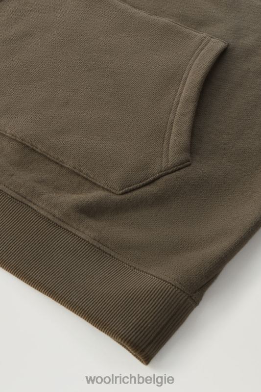 Trails hoodie van puur katoen Woolrich Heren 8TTN0419 donkergroen kleding