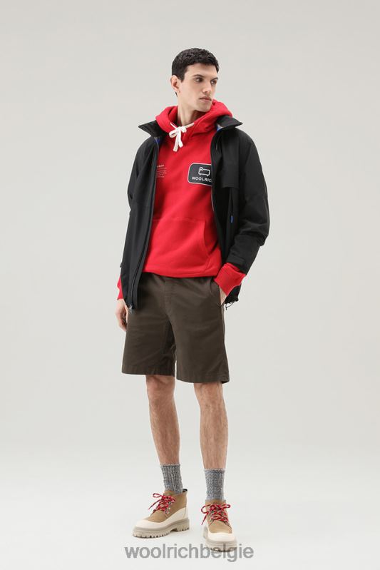 Trails hoodie van puur katoen Woolrich Heren 8TTN0490 Rode lucht kleding