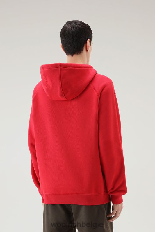 Trails hoodie van puur katoen Woolrich Heren 8TTN0490 Rode lucht kleding