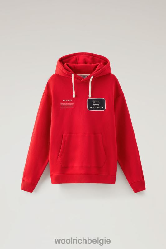 Trails hoodie van puur katoen Woolrich Heren 8TTN0490 Rode lucht kleding