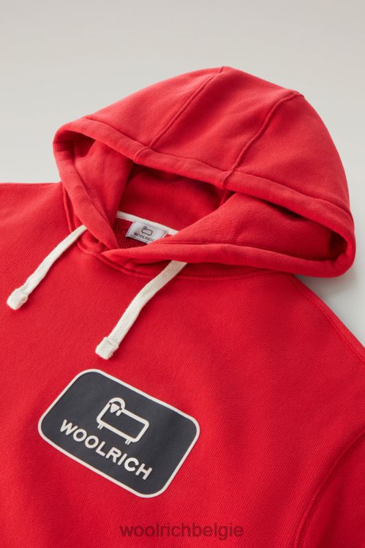 Trails hoodie van puur katoen Woolrich Heren 8TTN0490 Rode lucht kleding