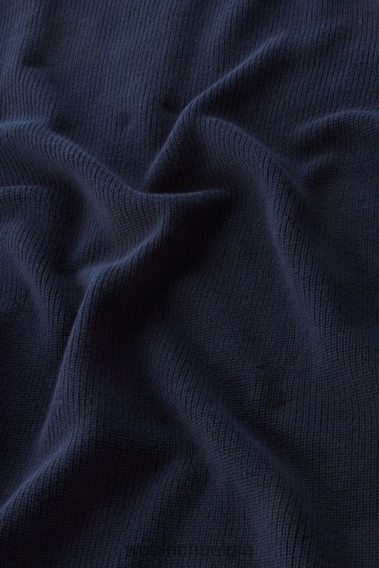 Trui met rits van puur katoen Woolrich Heren 8TTN0569 donker marine kleding