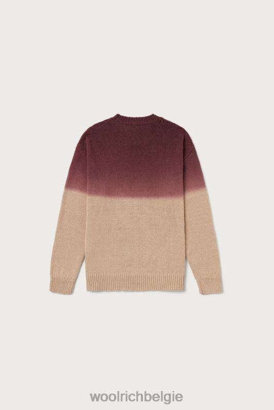 Trui met ronde hals van een katoenmix met ombre-effect - one of the day Woolrich Heren 8TTN0527 zand kleding