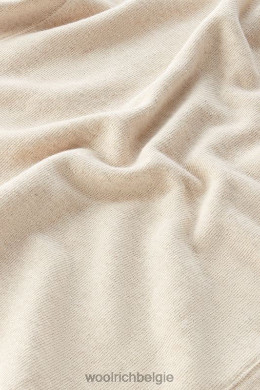Trui met ronde hals van een linnen-katoenfleecemix Woolrich Heren 8TTN0602 strandzand kleding