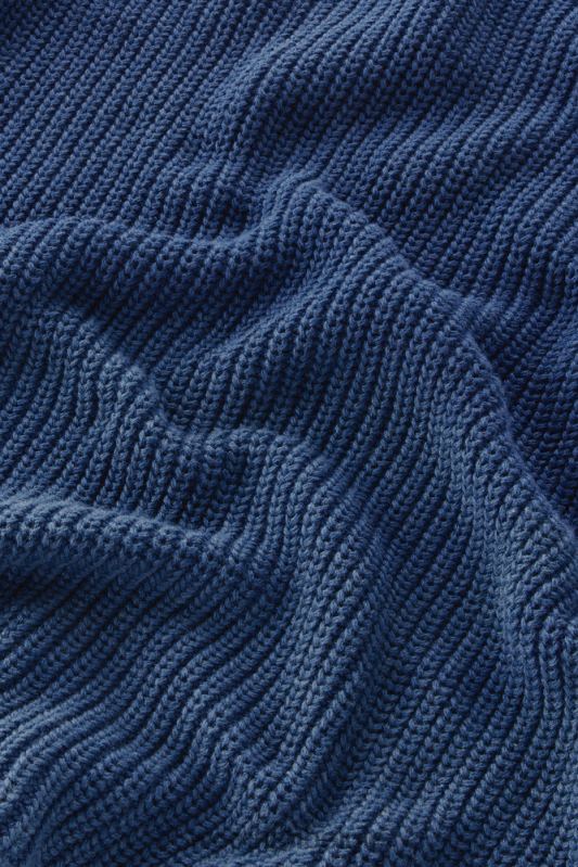 Trui met ronde hals van zuiver katoen met natuurlijke kledingkleurstofafwerking Woolrich vrouwen 8TTN0129 indigo kleding