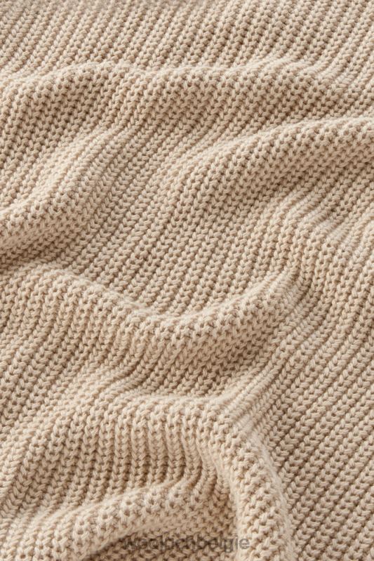 Trui met ronde hals van zuiver katoen met natuurlijke kledingkleurstofafwerking Woolrich vrouwen 8TTN0136 melkachtige crème kleding