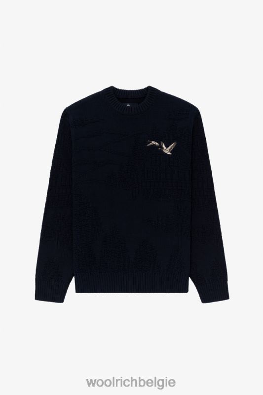 Trui van katoenmix met ronde hals Aime Leon Dore Woolrich Heren 8TTN0760 marine kleding