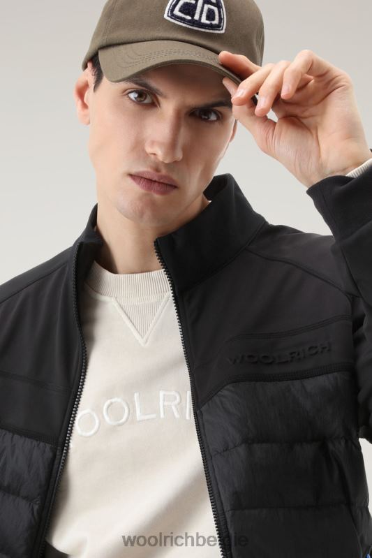 Varsity-ronde hals van kledinggeverfd puur katoenfleece Woolrich Heren 8TTN0503 melkachtige crème kleding