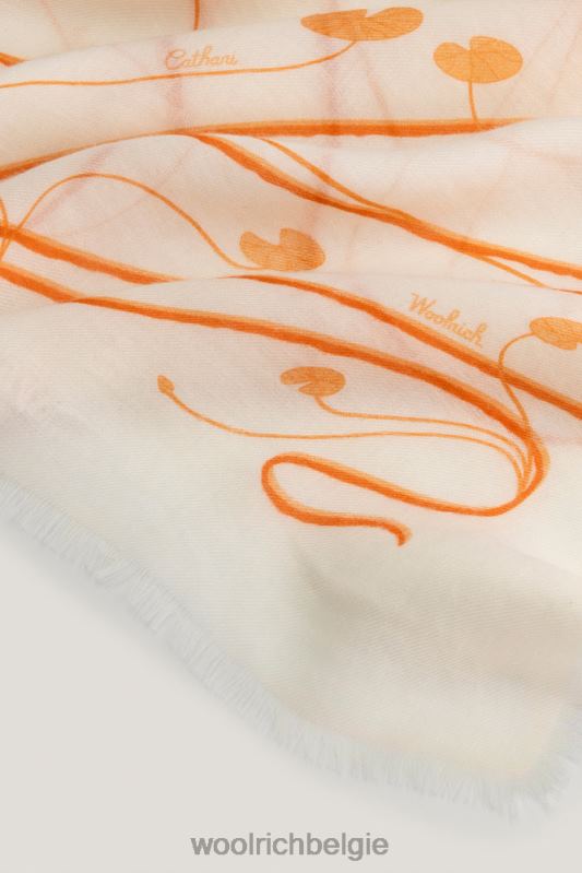 Vierkante sjaal van modalwolmix-danielle cathari Woolrich vrouwen 8TTN0148 zeezout accessoires