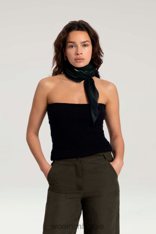Vierkante sjaal van modalwolmix-danielle cathari Woolrich vrouwen 8TTN0155 zwart accessoires