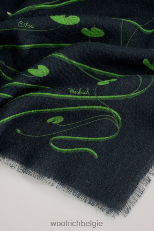 Vierkante sjaal van modalwolmix-danielle cathari Woolrich vrouwen 8TTN0155 zwart accessoires