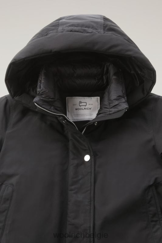 Weoka-bomberjack van zachte poefstof Woolrich vrouwen 8TTN0209 zwart kleding