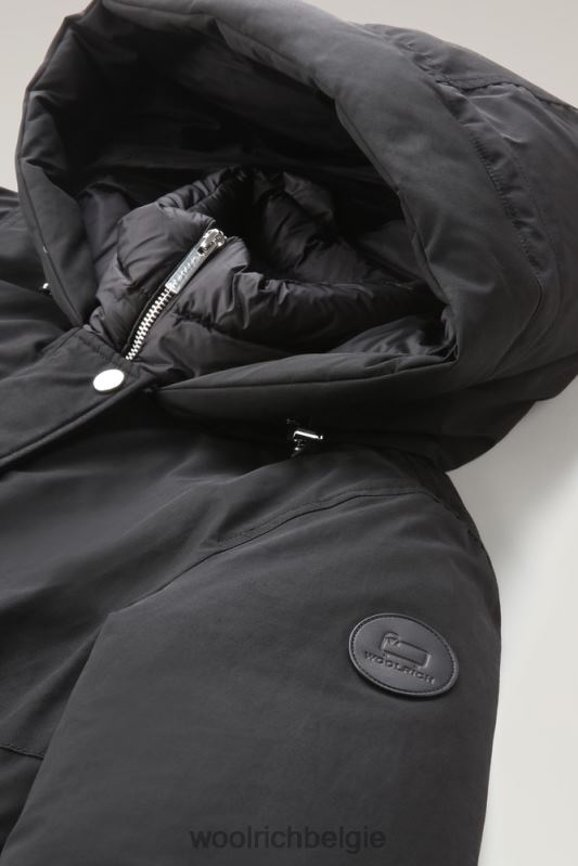 Weoka-bomberjack van zachte poefstof Woolrich vrouwen 8TTN0209 zwart kleding