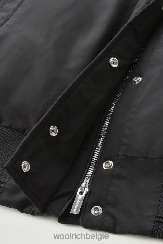 Weoka-bomberjack van zachte poefstof Woolrich vrouwen 8TTN0209 zwart kleding