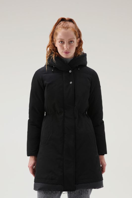 Weoka-parka van zachte ottoman-stof Woolrich vrouwen 8TTN0245 zwart kleding