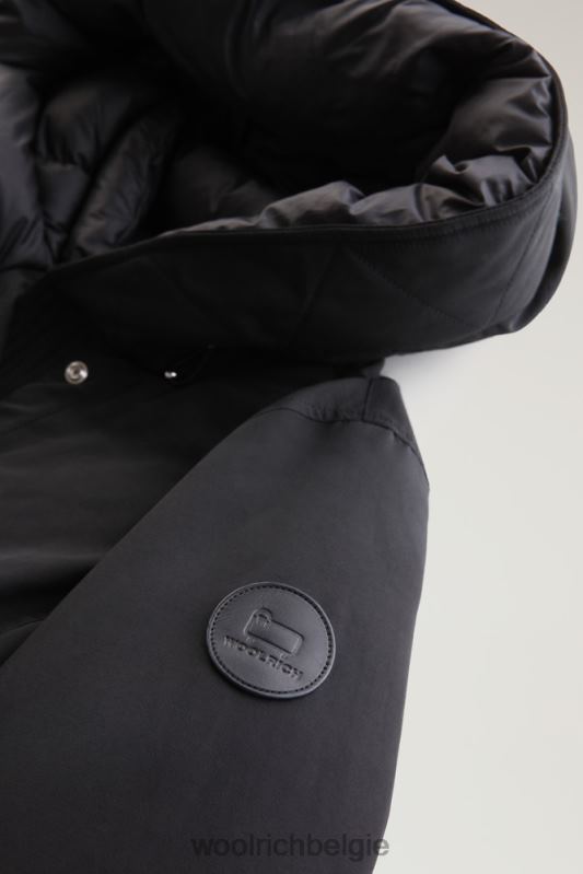 Weoka-parka van zachte ottoman-stof Woolrich vrouwen 8TTN0245 zwart kleding