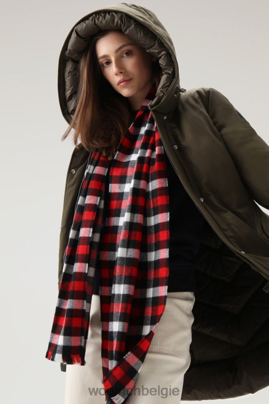 Weoka-parka van zachte ottoman-stof Woolrich vrouwen 8TTN0281 donkergroen kleding