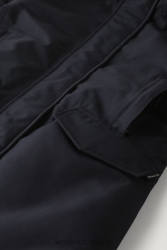 adirondack waterdichte parka van gore-tex met afneembare capuchon en bontafwerking Woolrich vrouwen 8TTN0323 Melton blauw kleding