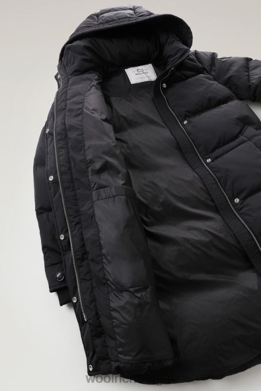 alsea donsjack met capuchon Woolrich vrouwen 8TTN0205 zwart kleding