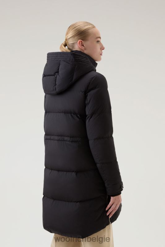 alsea donsjack met capuchon Woolrich vrouwen 8TTN0205 zwart kleding