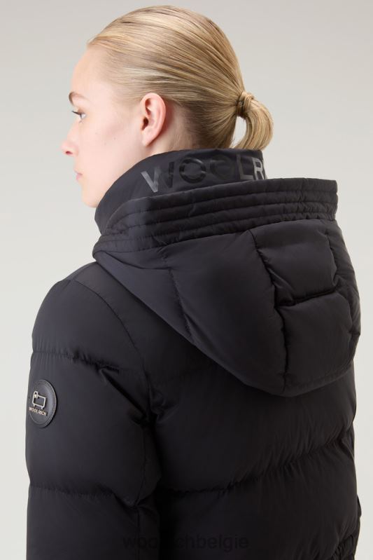 alsea donsjack met capuchon Woolrich vrouwen 8TTN0205 zwart kleding