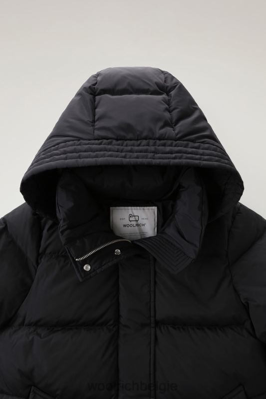 alsea donsjack met capuchon Woolrich vrouwen 8TTN0205 zwart kleding