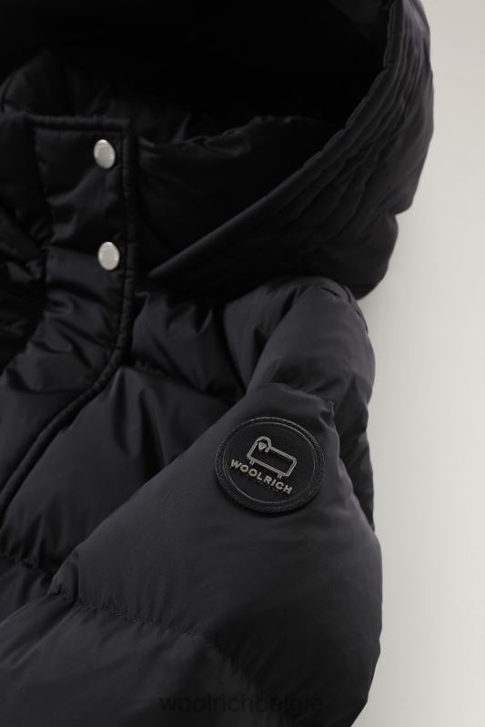 alsea donsjack met capuchon Woolrich vrouwen 8TTN0205 zwart kleding