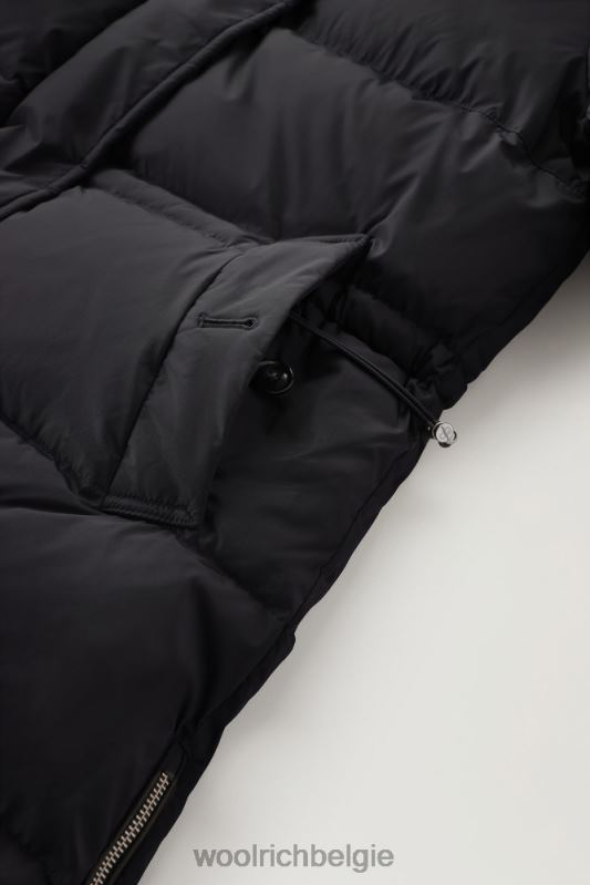 alsea donsjack met capuchon Woolrich vrouwen 8TTN0205 zwart kleding
